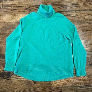J. Crew Green Turtleneck Sweater Knit Oversized